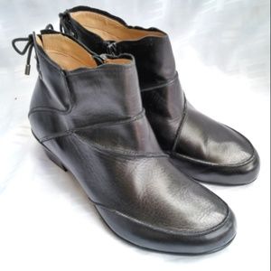 NEW! Aetrex Samantha Black Leather Ankle Boot 8.5